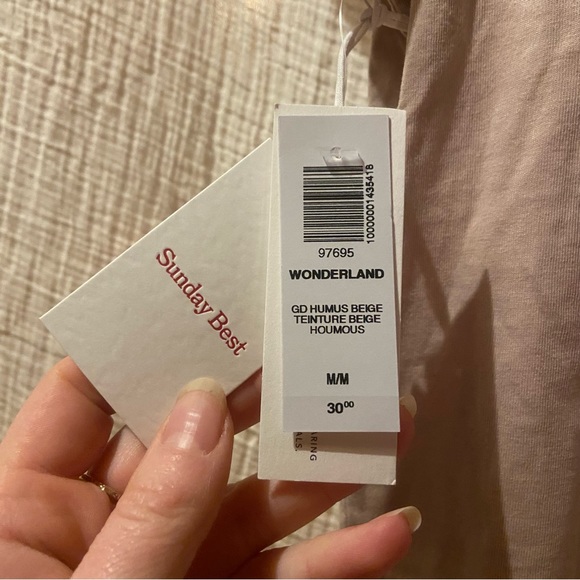 Aritzia Wonderland Beige Tee - Picture 5 of 8